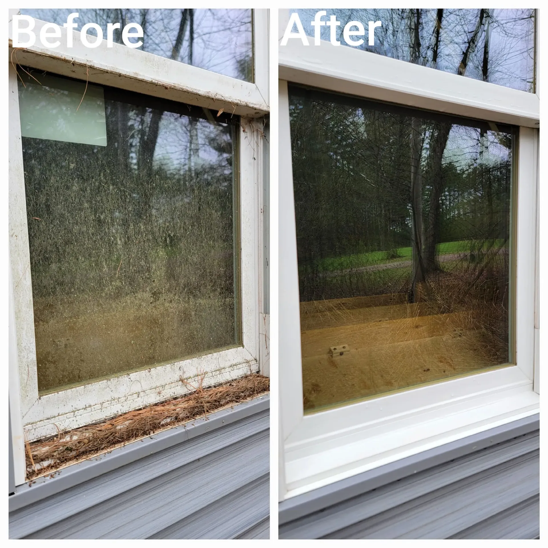 Before and after window cleaning — Reston — North Point